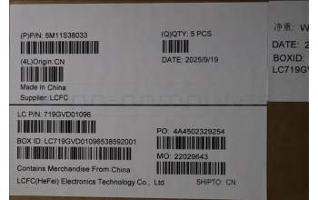 Lenovo 5M11S38033 C-Cover with keyboard, Japanese, Black, Backlight, JP