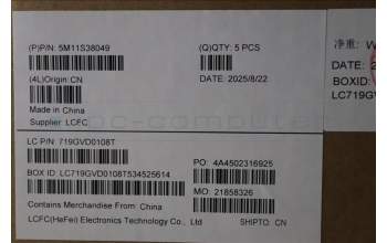 Lenovo 5M11S38049 C-Cover with keyboard, Nordic, Black, Backlight, UK