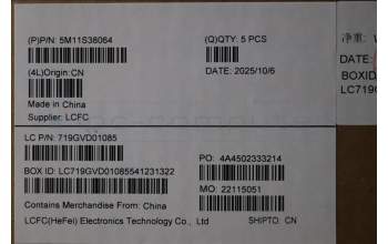 Lenovo 5M11S38064 C-Cover with keyboard, Swedish/Finnish, Black, Backlight, UK