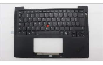 Lenovo 5M11S38094 C-Cover with keyboard, Belgian, Black, Backlight, WWAN, UK