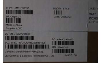 Lenovo 5M11S38136 C-Cover with keyboard, Hungarian, Black, Backlight, WWAN, UK