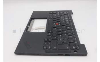 Lenovo 5M11S53509 C-Cover with keyboard, Nordic, Black, Backlight, WWAN, UK