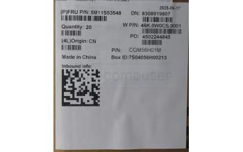 Lenovo 5M11S53548 A-Cover, CLAMSHELL 3.0T, Black, L13 Abby