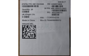 Lenovo 5M11S53549 A-Cover, CLAMSHELL 2.4T, Black, L13 Abby