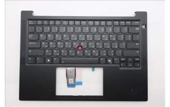 Lenovo 5M11S53779 C-Cover with keyboard, Hebrew, Black, Backlight, US