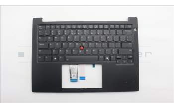 Lenovo 5M11S53827 C-Cover with keyboard, US English Euro, Black, Backlight, US