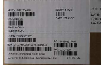 Lenovo 5M11T54196 Keyboard Internal, UK English, Black, Backlight, w/Numpad, UK