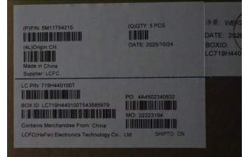 Lenovo 5M11T54215 C-Cover with keyboard, Belgian, Black, Backlight, UK