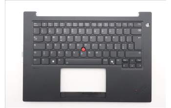 Lenovo 5M11T54279 C-Cover with keyboard, Italian, Black, Backlight, UK