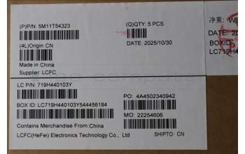 Lenovo 5M11T54323 C-Cover with keyboard, Switzerland, Black, Backlight, UK