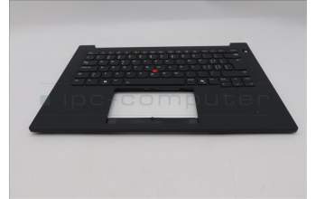 Lenovo 5M11T54323 C-Cover with keyboard, Switzerland, Black, Backlight, UK
