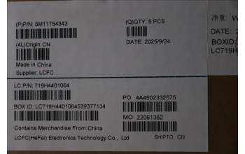 Lenovo 5M11T54343 C-Cover with keyboard, UK English, Black, Backlight, UK