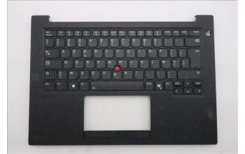 Lenovo 5M11T54363 C-Cover with keyboard, Belgian, Black, Backlight, Smart Card Reader, UK