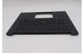 Lenovo 5M11T55123 C-Cover with keyboard, Estonian, Black, Backlight, Smart Card Reader, UK