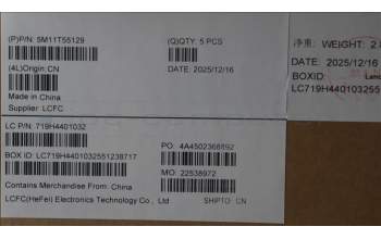 Lenovo 5M11T55129 MECH_ASM BL KB BK SC EURO ENG LTN