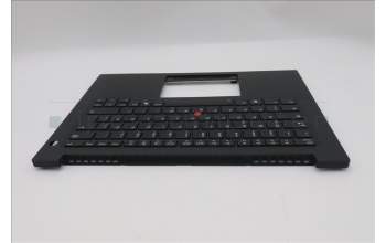 Lenovo 5M11T55139 C-Cover with keyboard, German, Black, Backlight, Smart Card Reader, UK