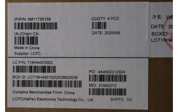 Lenovo 5M11T55159 C-Cover with keyboard, Italian, Black, Backlight, Smart Card Reader, UK