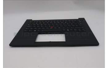 Lenovo 5M11T55183 C-Cover with keyboard, Portuguese, Black, Backlight, Smart Card Reader, UK