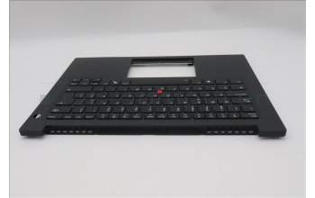 Lenovo 5M11T55183 C-Cover with keyboard, Portuguese, Black, Backlight, Smart Card Reader, UK