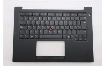 Lenovo 5M11T55195 C-Cover with keyboard, Spanish, Black, Backlight, Smart Card Reader, UK