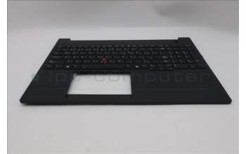 Lenovo 5M11T55239 C-Cover with keyboard, Arabic, Black, Backlight, Number Pad, US
