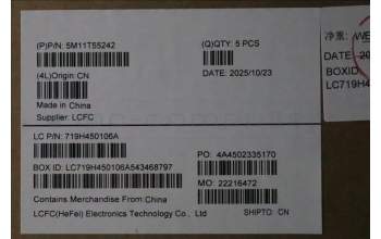 Lenovo 5M11T55242 C-Cover with keyboard, Belgian, Black, Backlight, Number Pad, UK