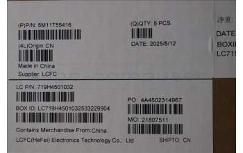 Lenovo 5M11T55416 C-Abdeckung mit Tastatur, Skandinavien, schwarz, Hintergrundbeleuchtung, Mobiles Breitband, Ziffernblock