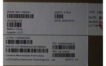 Lenovo 5M11T58536 C-Cover with keyboard, Switzerland, Black, WWAN, Number Pad, UK