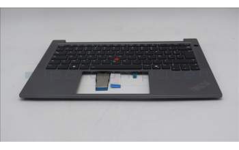 Lenovo 5M11T58671 C-Cover with keyboard, French, Grey, Backlight, US