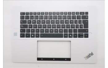 Lenovo 5M11T58916 C-Cover with keyboard, Spanish, White, FingerPrint, UK