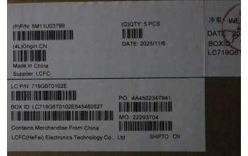 Lenovo 5M11U03799 C-Cover with keyboard, US English Euro, Black/White, FingerPrint, WLAN, US