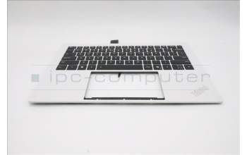 Lenovo 5M11U03799 C-Cover with keyboard, US English Euro, Black/White, FingerPrint, WLAN, US