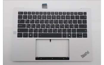 Lenovo 5M11U03804 C-Cover with keyboard, Israel(Hebrew), Black/White, FingerPrint, WLAN, US