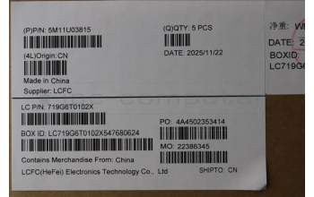 Lenovo 5M11U03815 C-Cover with keyboard, Russian, Black/White, FingerPrint, WLAN, US