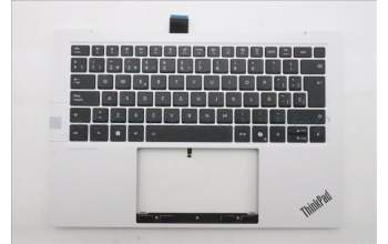 Lenovo 5M11U03817 C-Cover with keyboard, Spanish, Black/White, FingerPrint, WLAN, UK