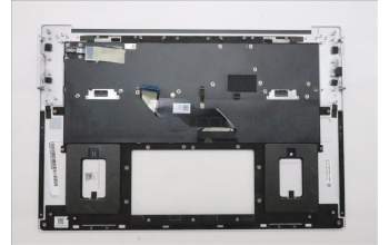 Lenovo 5M11U08078 C-Cover with keyboard, Switzerland, White, FingerPrint, UK