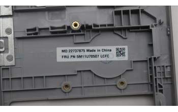 Lenovo 5M11U70507 C-Cover with keyboard, French, Grey, Backlight, US