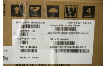 Lenovo 5M20U50892 Bezel dummy ODD,Black