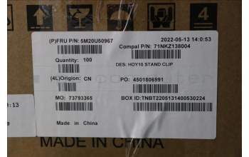 Lenovo 5M20U50967 Stand clip,BLK,AIO N3-3 22 24