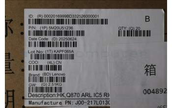 Lenovo 5M20U51236 HK,B860 ARL IC5 RIO