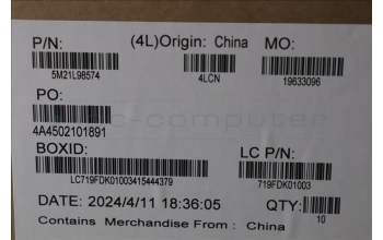 Lenovo 5M21L98574 FRU C_BATT_CABLE_HOLDER