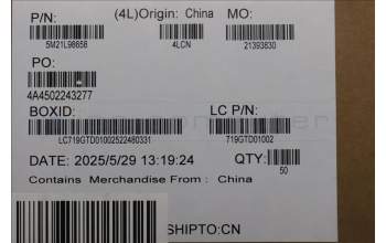 Lenovo 5M21L98658 MTS42 Power Button, Black, ASSY