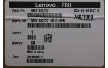 Lenovo 5M31T62222 MEMORY SODIMM,16GB,DDR4,3200,Tigo