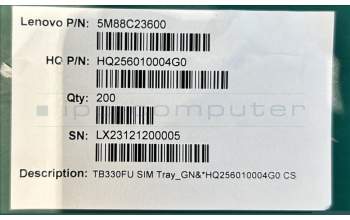 Lenovo 5M88C23600 TB330FU SIM Tray_GN&*HQ256010004G0 CS
