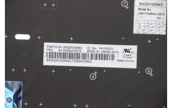 Lenovo 5N20V43015 Interne Tastatur, Ungarisch, Schwarz, Nicht beleuchtet