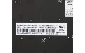 Lenovo 5N20V43037 NB_KYB CMSK-CS20,BK-BL,CHY,ENG