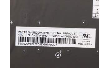 Lenovo 5N20V43042 Keyboard Internal,Arabic,Black,Backlight