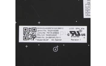 Lenovo 5N20V43337 NB_KYB CMSK-CS20,BK-BL,PMX,SPA