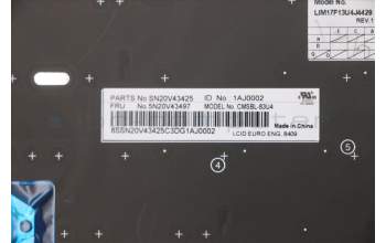 Lenovo 5N20V43497 NB_KYB CMSK-CS20,SV-BL,CHY,EURO ENG