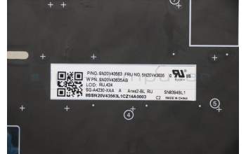 Lenovo 5N20V43635 Interne Tastatur, Russisch, silber, Hintergrundbeleuchtung